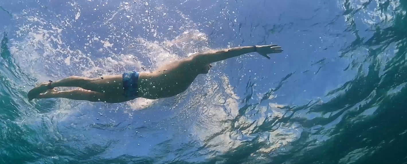 This is tropical open water swimming.